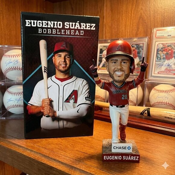 Eugenio Suarez 2025 Arizona Diamondbacks SGA Bobblehead Hands Up Pose Limited Ed - Picture 2 of 7